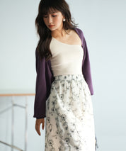 ドルマンスリーブボレロカーディガンsdpxyf6020 パープル