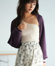 ドルマンスリーブボレロカーディガンsdpxyf6020 パープル