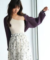 ドルマンスリーブボレロカーディガンsdpxyf6020 パープル