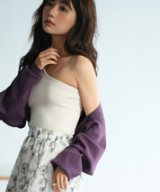 ドルマンスリーブボレロカーディガンsdpxyf6020 パープル