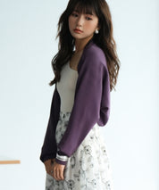 ドルマンスリーブボレロカーディガンsdpxyf6020 パープル