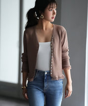 フリンジデザインニットカーディガンsdpxyf6100-103-17