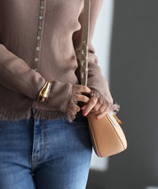 フリンジデザインニットカーディガンsdpxyf6100 ブラウン