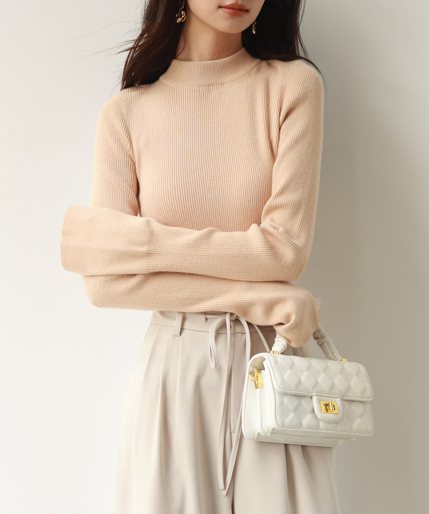 【選べる2type】前後2wayボウタイリボンニットsdpxyf6306 ブラウン