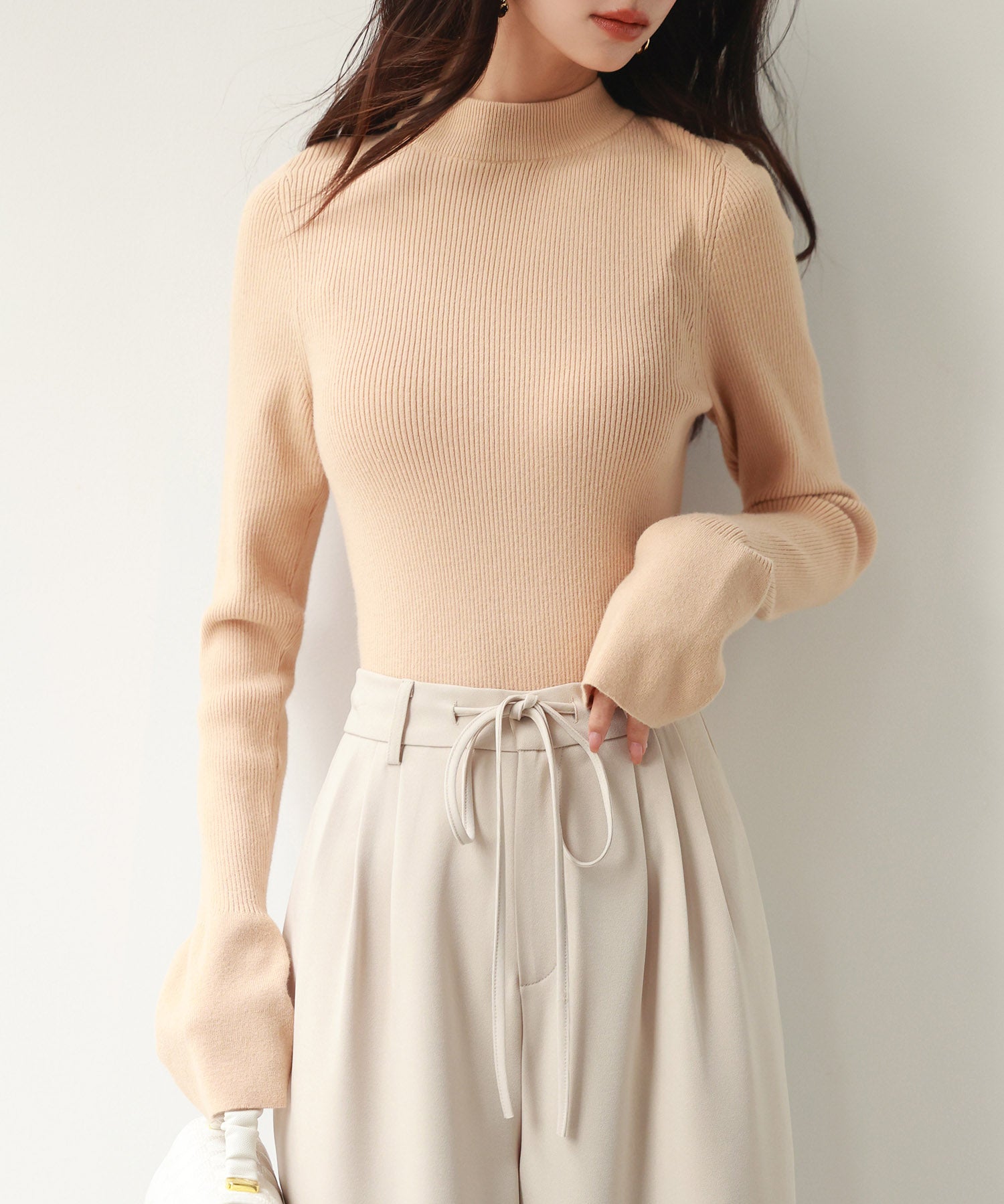 【選べる2type】前後2wayボウタイリボンニットsdpxyf6306 ブラウン