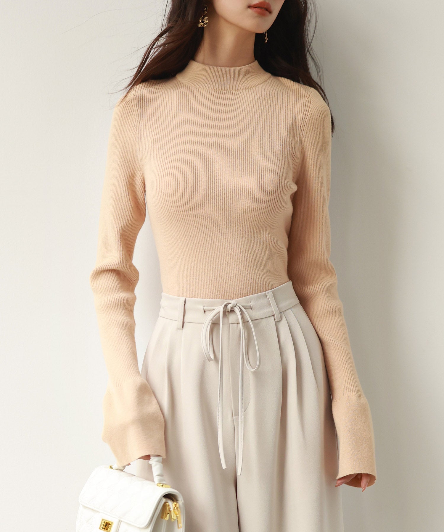 【選べる2type】前後2wayボウタイリボンニットsdpxyf6306 ブラウン