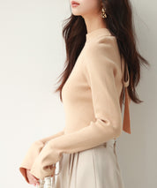 【選べる2type】前後2wayボウタイリボンニットsdpxyf6306 ブラウン