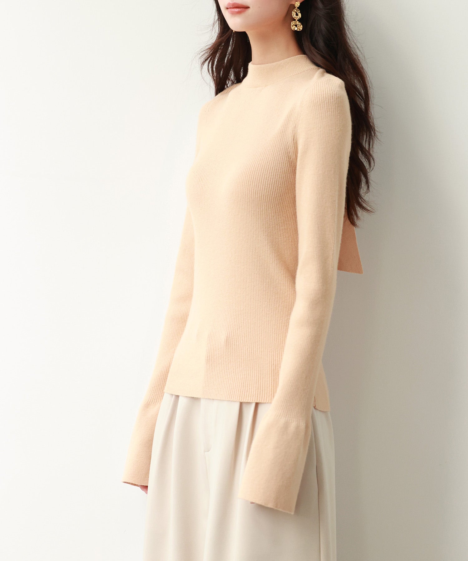 【選べる2type】前後2wayボウタイリボンニットsdpxyf6306 ブラウン