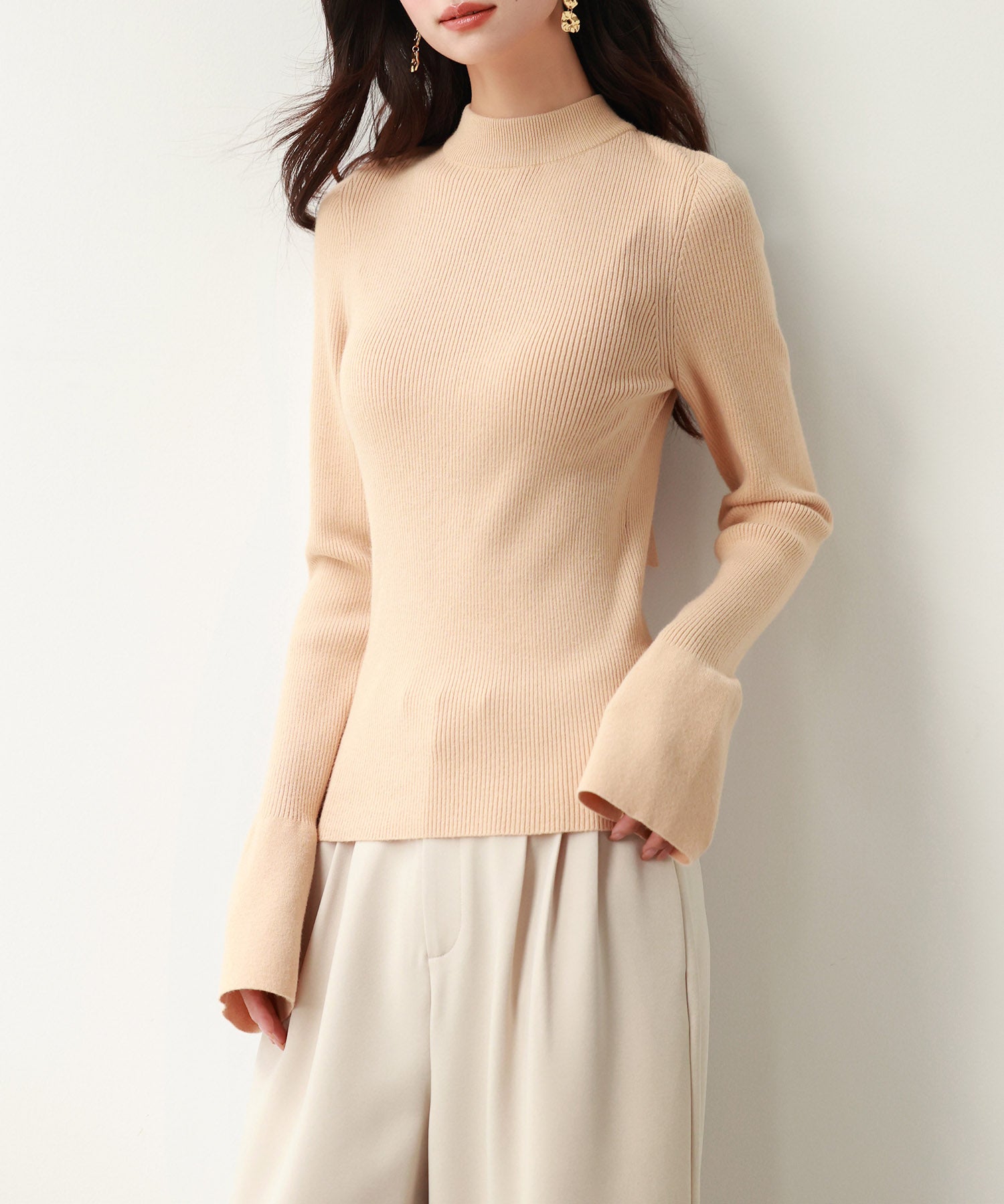 【選べる2type】前後2wayボウタイリボンニットsdpxyf6306 ブラウン