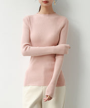 ランダムリブリブ編みニットプルオーバーsdpxyf6313 ピンク