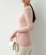 ランダムリブリブ編みニットプルオーバーsdpxyf6313 ピンク