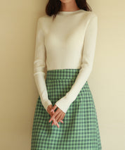 ランダムリブリブ編みニットプルオーバーsdpxyf6313 アイボリー