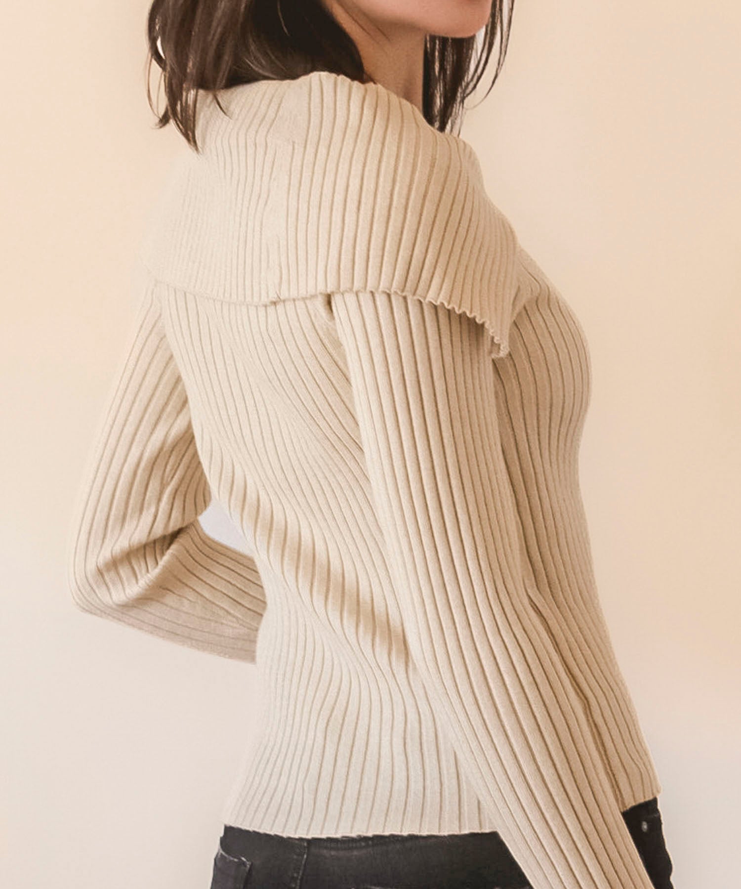 2wayジップニットプルオーバーsdpxyf6317 ベージュ