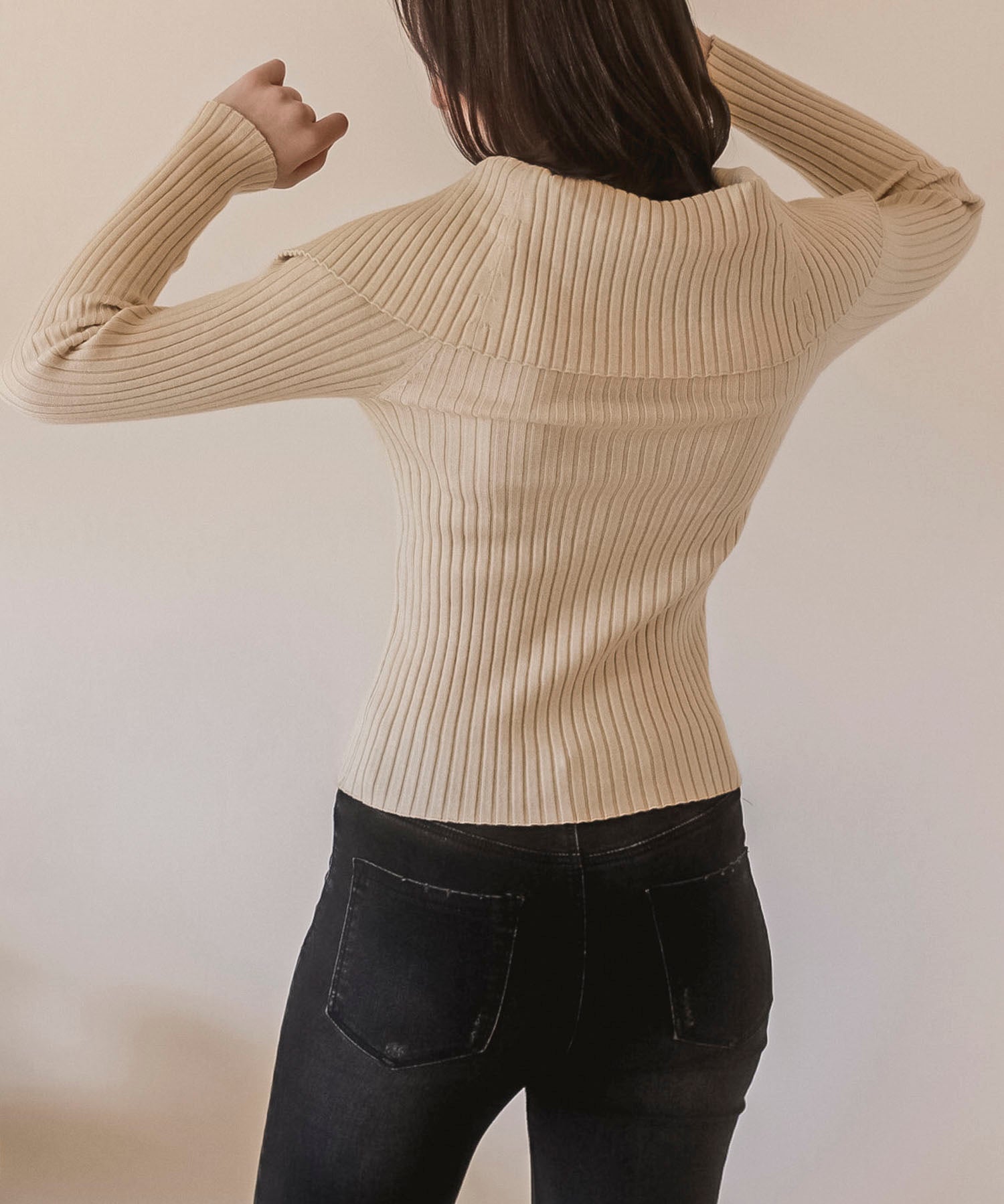 2wayジップニットプルオーバーsdpxyf6317 ベージュ