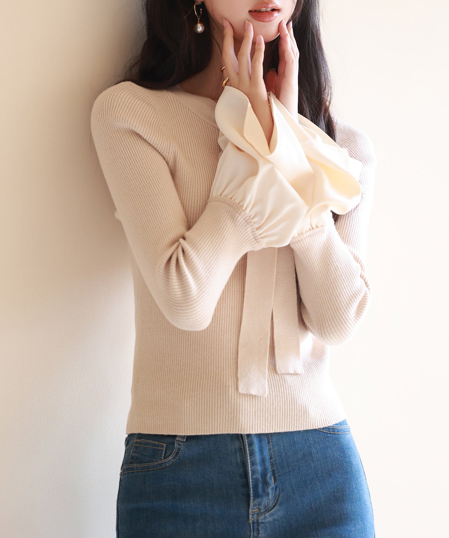 フレア袖ニットプルオーバsdpxyf6318-103-14