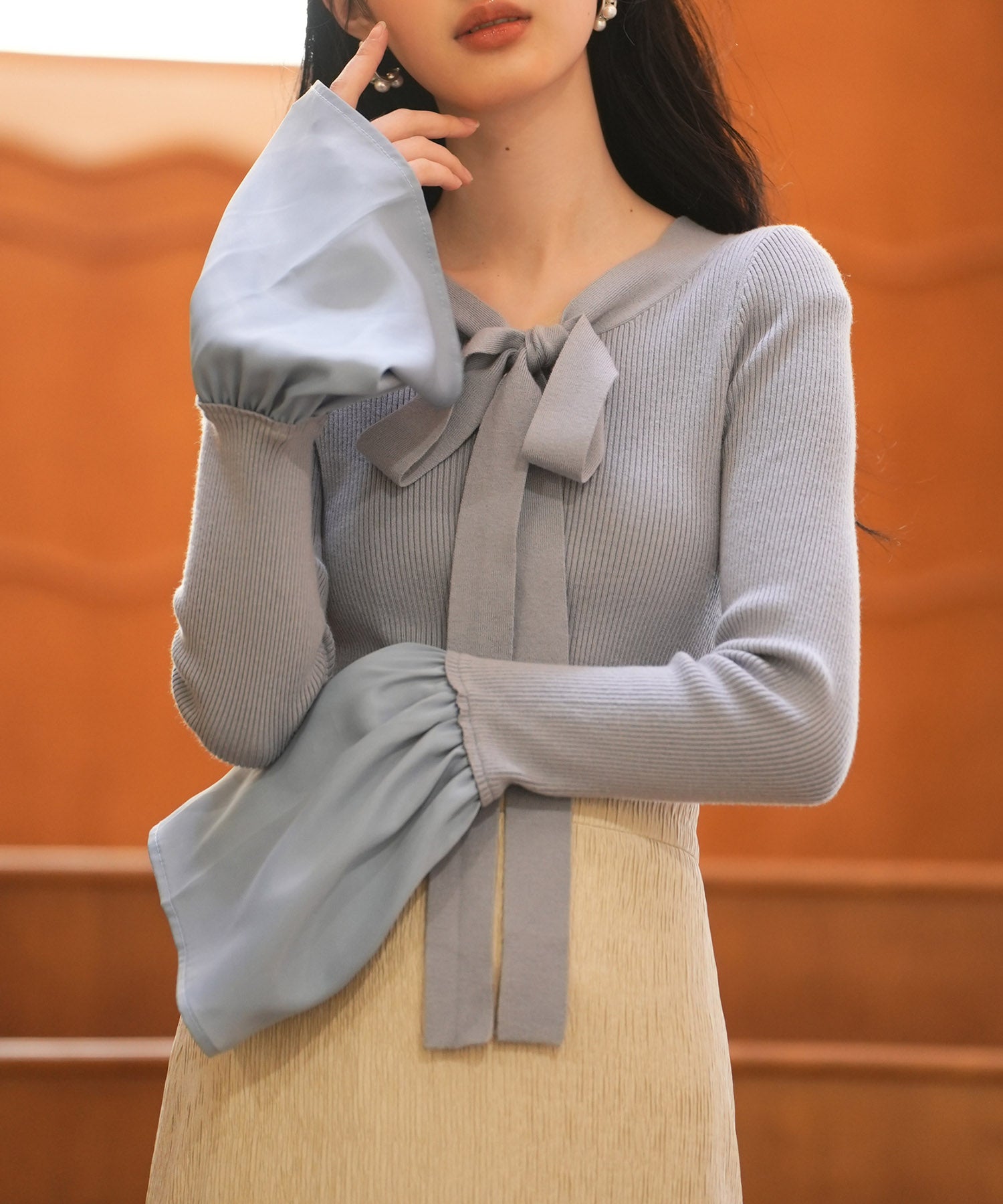 フレア袖ニットプルオーバsdpxyf6318-103-72