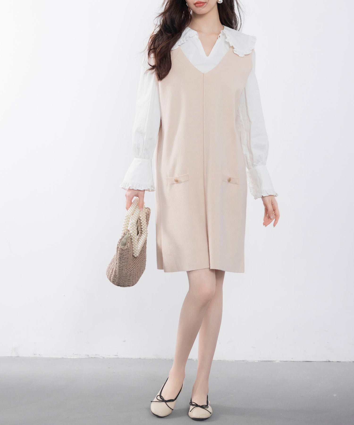 ノースリーブニットワンピースsdpxyf6320-101-38