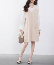 ノースリーブニットワンピースsdpxyf6320 アイボリー