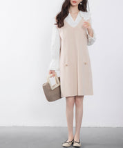 ノースリーブニットワンピースsdpxyf6320 アイボリー