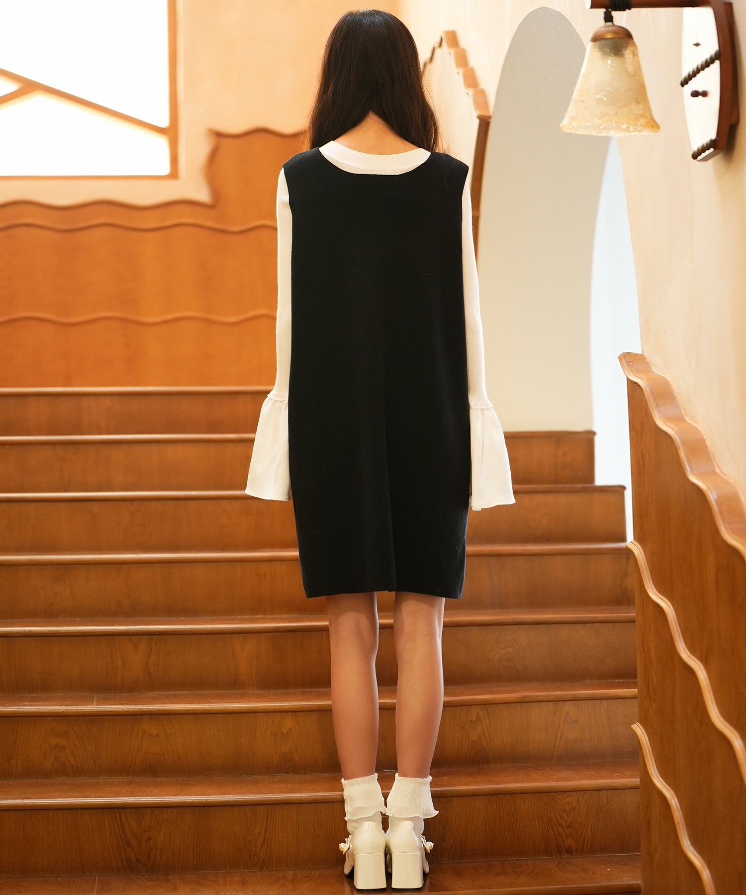 ノースリーブニットワンピースsdpxyf6320 ブラック