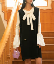 ノースリーブニットワンピースsdpxyf6320 ブラック