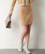 ふわふわシャギーニットミニスカートsdpxyf6338