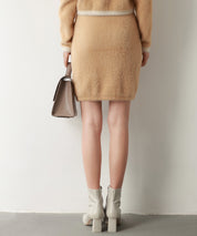 ふわふわシャギーニットミニスカートsdpxyf6338