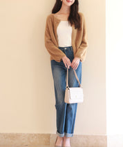 ダイヤモンドビジューニットカーディガンsdpxyf6356 ブラウン