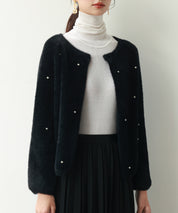 ダイヤモンドビジューニットカーディガンsdpxyf6356 ブラック