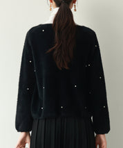 ダイヤモンドビジューニットカーディガンsdpxyf6356 ブラック