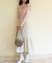 プチハイネックリブ編みニットプルオーバーsdpxyf6389 ピンク