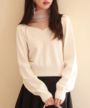 レイヤード風ニットプルオーバsdpxyf6398 アイボリー