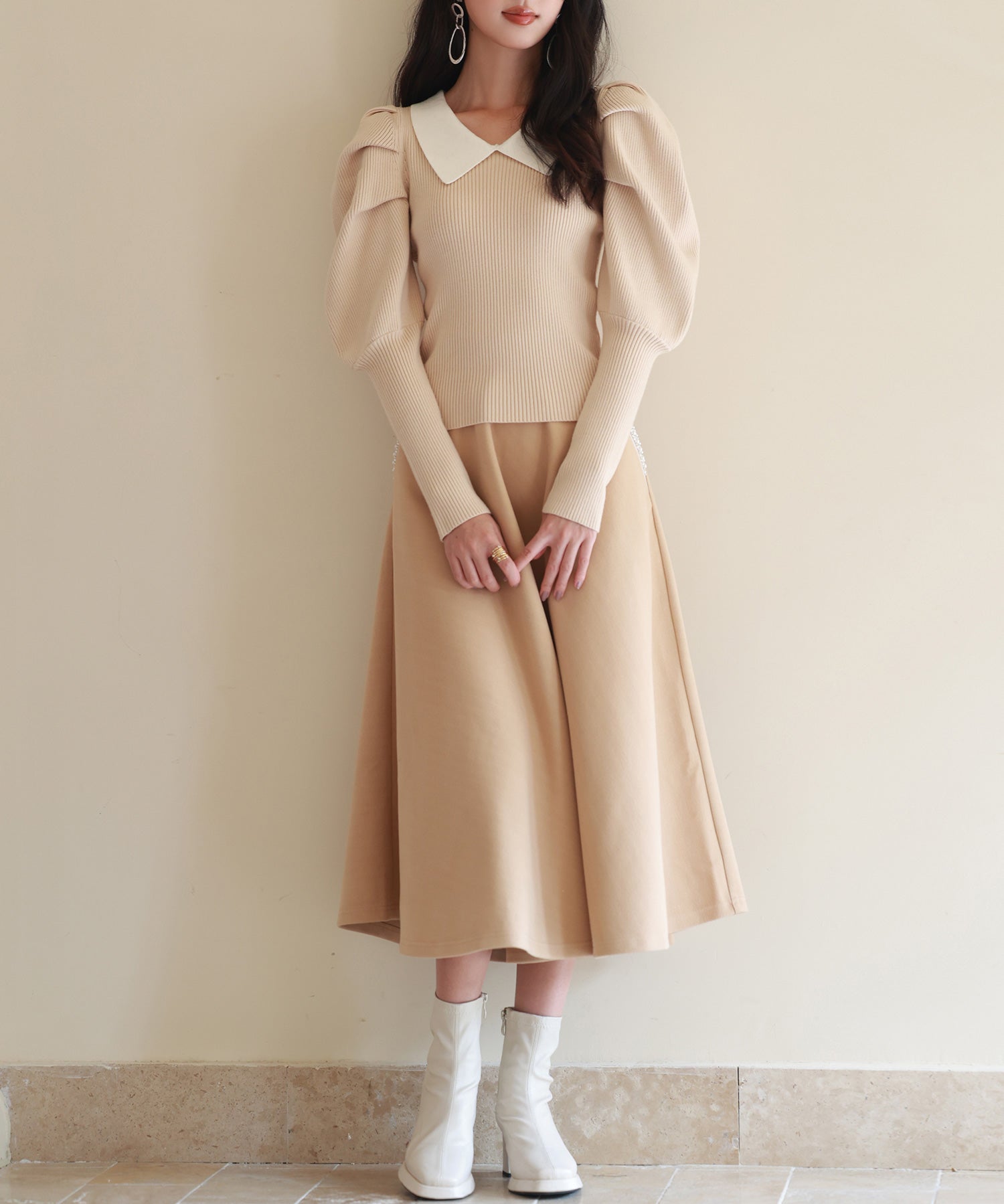 配色カラーマトンスリーブニットプルオーバーsdpxyf6502