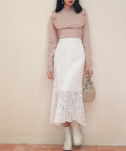 胸元フリルプチハイネックニットプルオーバーsdpxyf6507