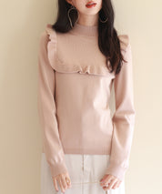 胸元フリルプチハイネックニットプルオーバーsdpxyf6507