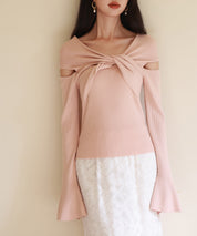 【2way着用】フレア袖口ニットプルオーバーsdpxyf6525-103-174