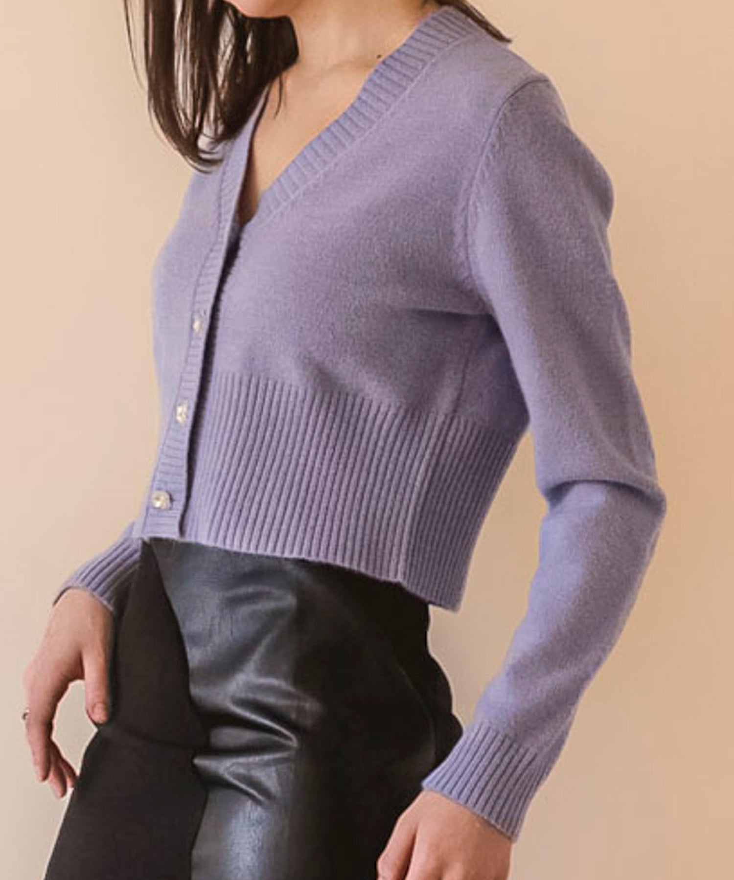 ビジューボタンニットカーディガンsdpxyf6529 パープル