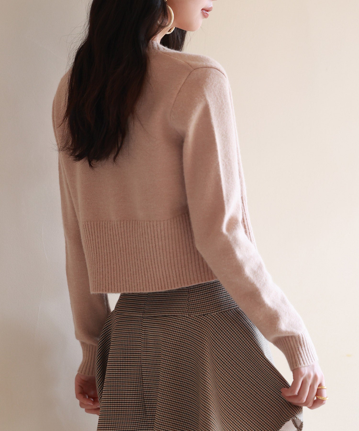 ビジューボタンニットカーディガンsdpxyf6529 ピンクベージュ