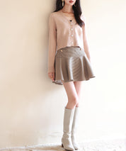 ビジューボタンニットカーディガンsdpxyf6529 ピンクベージュ