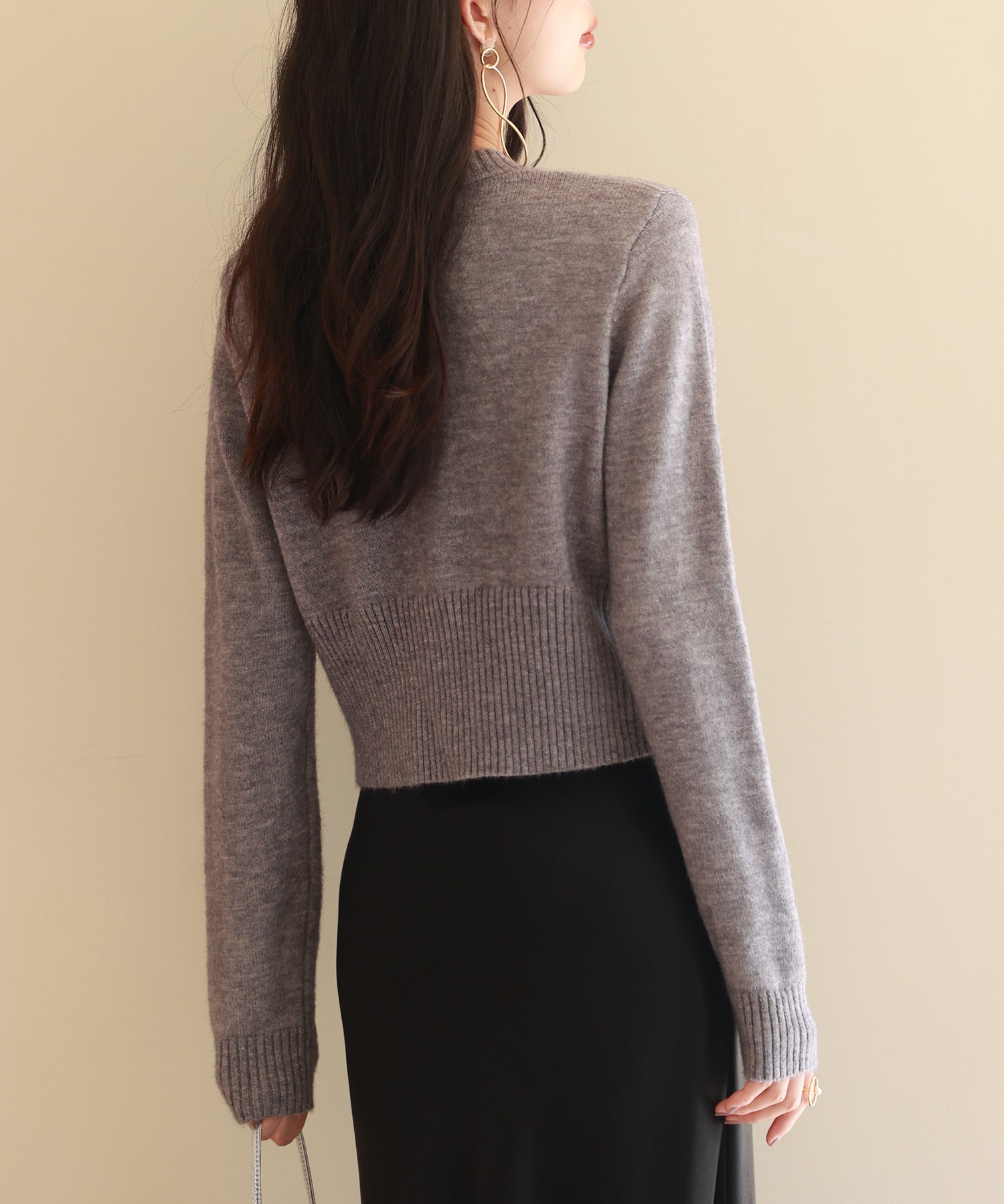 ビジューボタンニットカーディガンsdpxyf6529 グレー