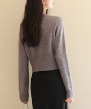 ビジューボタンニットカーディガンsdpxyf6529 グレー