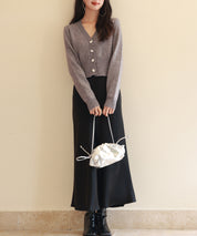 ビジューボタンニットカーディガンsdpxyf6529 グレー