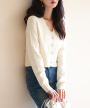 ビジューボタンニットカーディガンsdpxyf6529 アイボリー