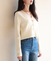 ビジューボタンニットカーディガンsdpxyf6529 アイボリー