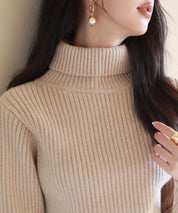 暖かい&着心地抜群タートルネックニットsdpxyf6538 ベージュ
