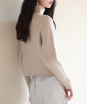 暖かい&着心地抜群タートルネックニットsdpxyf6538 ベージュ