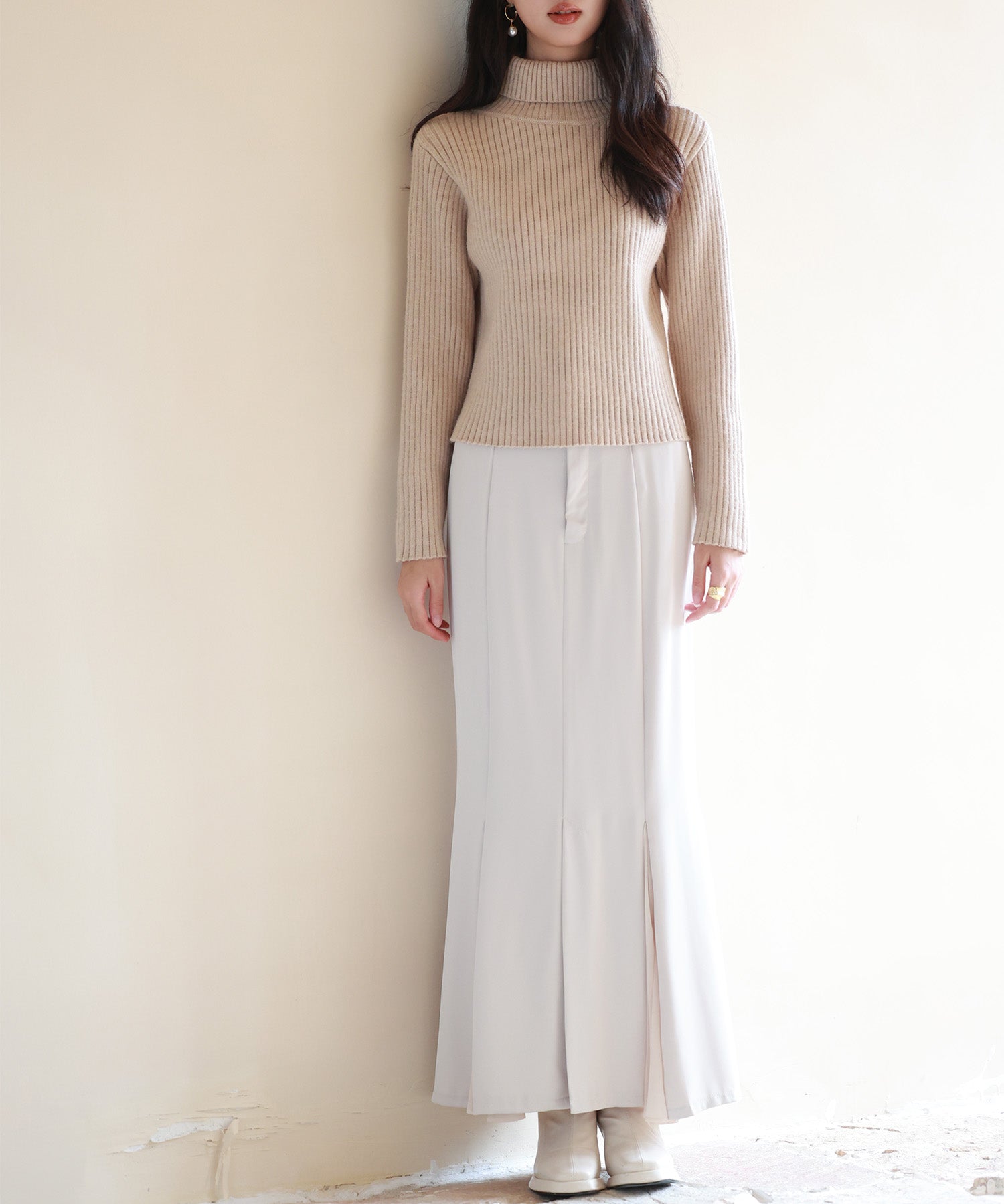 暖かい&着心地抜群タートルネックニットsdpxyf6538 ベージュ