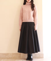 ドロップショルダータートルネックニットプルオーバーsdpxyf6550 ピンク