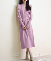 ハイゲージ編み長袖ニットワンピースsdpxyf6560-103-100