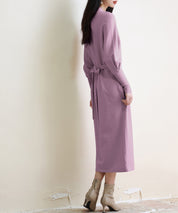 ハイゲージ編み長袖ニットワンピースsdpxyf6560